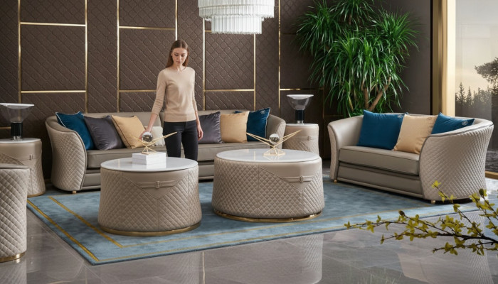 Sofa 4 miejsce do siedzenia Duża kanapa Sofy Kanapy Projekt salonu Czteromiejscowy