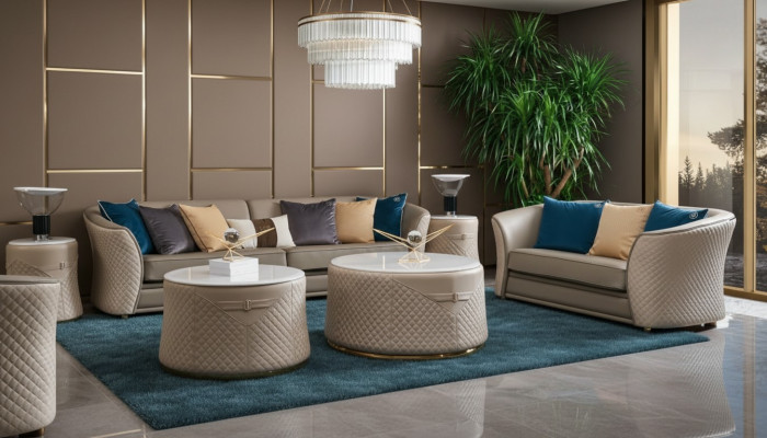 Sofa 4 miejsce do siedzenia Duża kanapa Sofy Kanapy Projekt salonu Czteromiejscowy