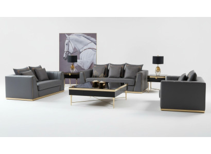 Sofa trzyosobowa Nowoczesna kanapa Podkładka sofa 3 miejsce do siedzenia Skóra kanapy