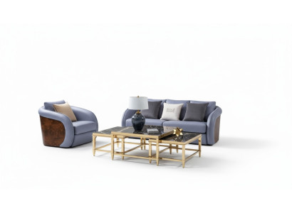Luksusowy zestaw mebli do salonu sofowa skórzana sofa rozkładana podkładka komplet design