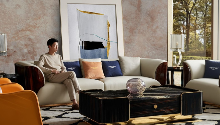 Skórzana Sofa Designerska Kanapa Podkładka Sofa Kanapy Czteroosobowe Meble Salon Drewno