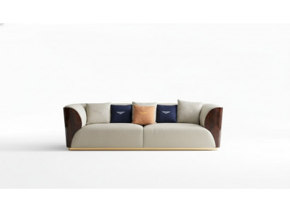 Skórzana Sofa Designerska Kanapa Podkładka Sofa Kanapy Czteroosobowe Meble Salon Drewno