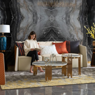 Sofa Trzyosobowa Podkładka Design Sofa Nowoczesna 3-osobowa Siedziba Sofy Pokój Meble Kanapy