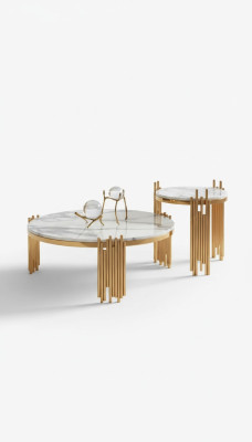 Zestaw 2 stolików kawowych Stolik Designerski dekoracyjny stół do salonu