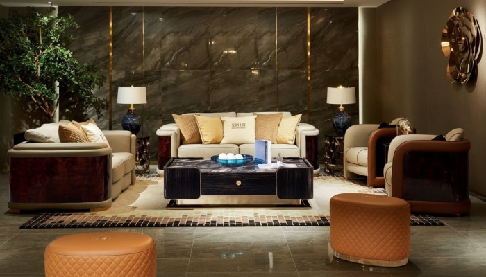 Luksusowy salon Ustawić 5 sztuk. Zestaw Sofa Skórzana Kanapa Podkładka Sofa