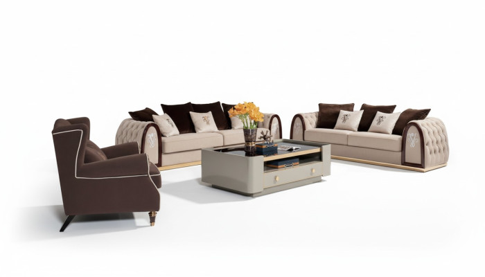 Kompletny Zestaw Zestaw sofowy 431 Siedziba Podkładka Kanapy Noble Luxury Living Room Meble