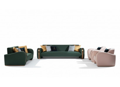 Luksusowy zestaw sofowy 4 sztuki. Zestaw Sofa Skórzana Sofa Podkładka Chesterfield Couch Sofy