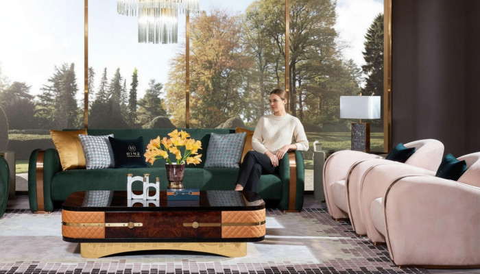 Sofa 4 miejsce siedzące Sofa Podkładka Włókienniczy Sofy Design Luksusowe Sofy Tkaninowe Czteroosobowe duże