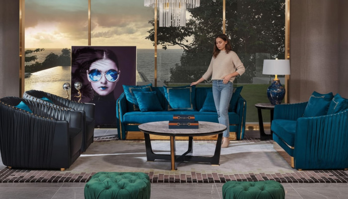 Designerskie Meble Sofa Coch 3 miejsce do siedzenia Podkładka Decor Sofy Salon Kanapy