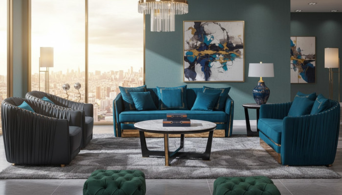 Designerskie Meble Sofa Coch 3 miejsce do siedzenia Podkładka Decor Sofy Salon Kanapy