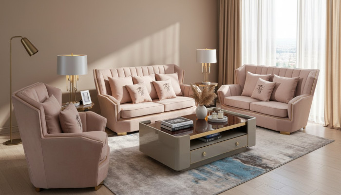 Luksusowy zestaw mebli sofowy Sofa Podkładka 321 miejsce do siedzenia, stolik kawowy, kanapy