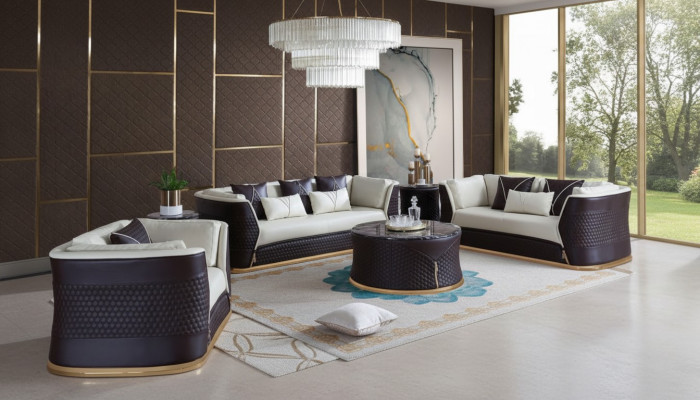 Zestaw sofowy 321 miejsce do siedzenia Zestaw Design Sofa Podkładka Kanapy Modern Luxury nowość