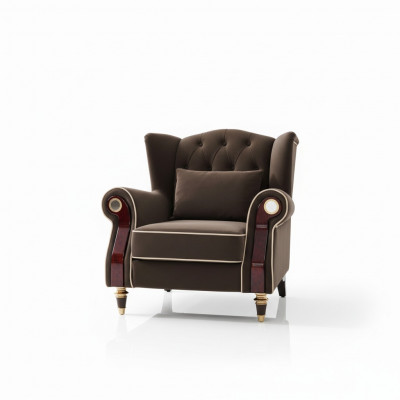 Szlachetny design Chesterfield Podkładka Fotel TV Siedziba Club Lounge Włókienniczy luksus