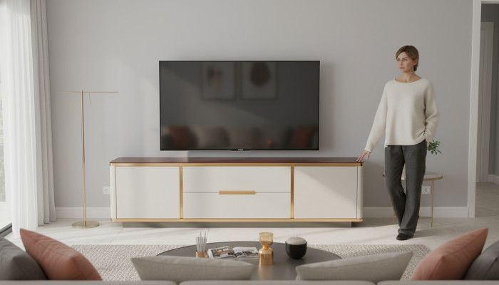 Designerski telewizor rtv Kredens Kredens Deko Side Low Board Szafa Wohn Pokój