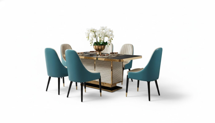 Stół obiadowy Design Tabela Stal jadalnia Modern jadalnia salon Kuchnia