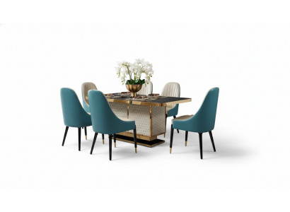 Stół obiadowy Design Tabela Stal jadalnia Modern jadalnia salon Kuchnia