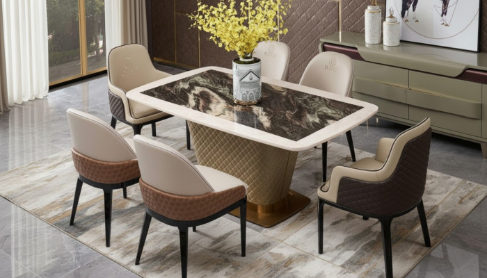 Kompletna jadalnia Ustawić Tabela 4x Fotel Krzesła luksusowa grupa restauracyjna