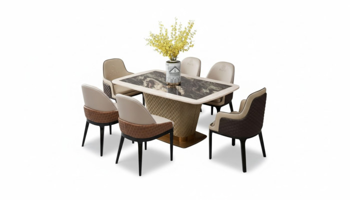 Kompletna jadalnia Ustawić Tabela 4x Fotel Krzesła luksusowa grupa restauracyjna