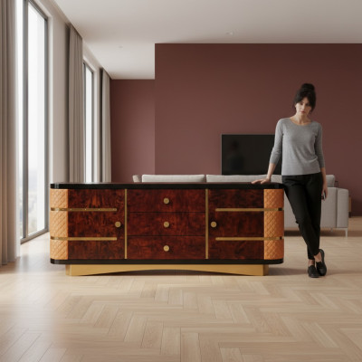 Deco Designer Kredens Kredens Side Deska niska Szafa Wohn Pokój Półka