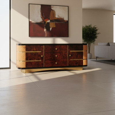 Deco Designer Kredens Kredens Side Deska niska Szafa Wohn Pokój Półka