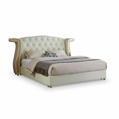Podkładka Design Luxury Łóżko 180x200cm łóżko Skóra Modern Sypialnia