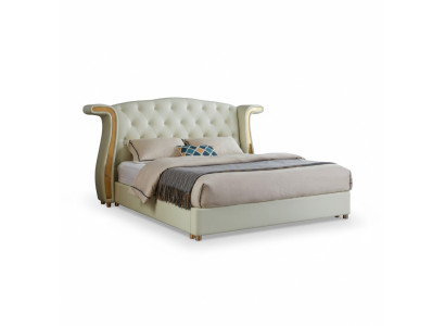 Podkładka Design Luxury Łóżko 180x200cm łóżko Skóra Modern Sypialnia