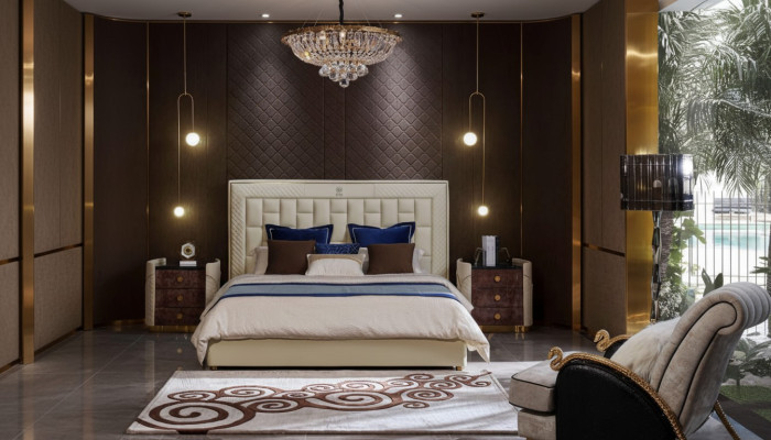 Design Skóra Łóżko Luxury Podkładka łóżka Double Modern Marriage 180x200