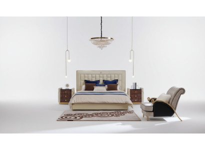 Design Skóra Łóżko Luxury Podkładka łóżka Double Modern Marriage 180x200