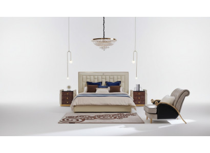 Design Skóra Łóżko Luxury Podkładka łóżka Double Modern Marriage 180x200
