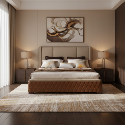 Design Skóra Łóżko Luksusowa Podkładka do łóżka Deco Double Modern Marriage 180x200