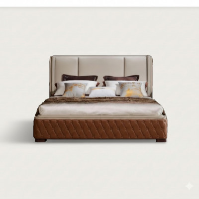 Design Skóra Łóżko Luksusowa Podkładka do łóżka Deco Double Modern Marriage 180x200