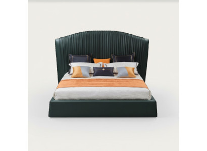 Łóżko Podkładka Design Luksusowe łóżko podwójne Beżowe 180x200 Sleep Pokój Skóra Hotel