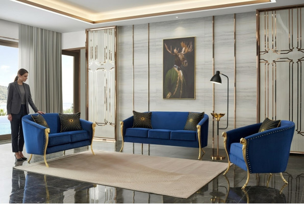 Design 3 miejsce do siedzenia Relaks Sofy Club Lounge Sofa Włókienniczy Podkładka Kanapa Materiał Kanapy