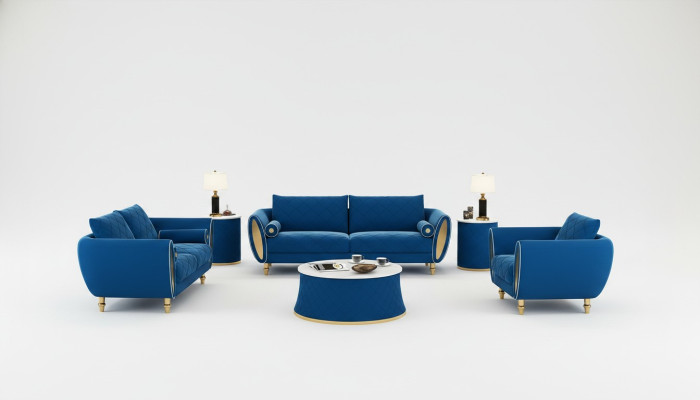 Zestaw sofowy 3 2 1 miejsce do siedzenia Zestaw Design Sofa Podkładka Couchen Couch Modern Ustawić