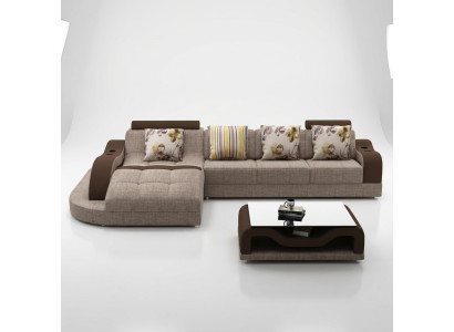 Narożnikowa kanapa Sofa w kształcie litery L podkładka Żywy krajobraz Narożnikowa kanapa Włókienniczy sofy materiał nowy