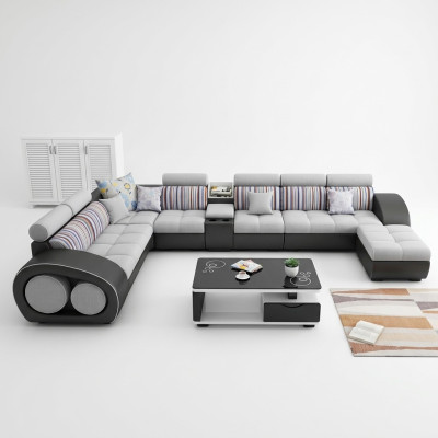 Designerska sofa kanapa Narożnikowa kanapa ze Stołka Ustawić Podkładkę Żywy krajobraz w kształcie litery L