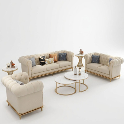 Zestaw sofowy 321 miejsce do siedzenia Zestaw Design Sofa Podkładka Kanapy Kanapa Nowoczesny Luksus Nowość