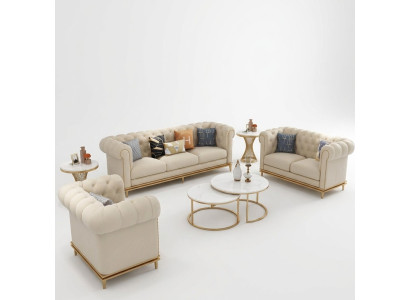 Zestaw sofowy 321 miejsce do siedzenia Zestaw Design Sofa Podkładka Kanapy Kanapa Nowoczesny Luksus Nowość