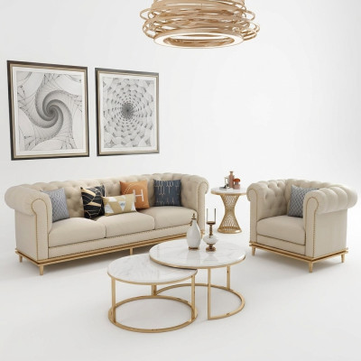 Sofa Zestaw sofowy 3+1 miejsce do siedzenia Zestaw Design Podkładka Couchen Couch Modern Ustawić