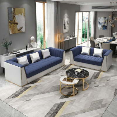 Zestaw sofowy 3 2 miejsce do siedzenia Sofa Sofa Podkładka Ustaw Couch Set Material Włókienniczy