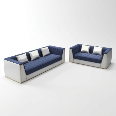Zestaw sofowy 3 2 miejsce do siedzenia Sofa Sofa Podkładka Ustaw Couch Set Material Włókienniczy