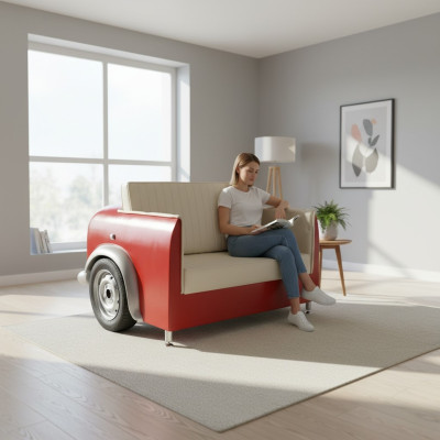 Cadillac Car Car Sofa Diner Sofa Kanapa Meble samochodowe USA Meble Dekoracja Model