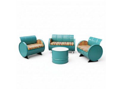 Zestaw Sofa Przemysłowa Nowoczesna Ławka Włókiennicza Ławka Restauracyjna Sofa Aluminiowa