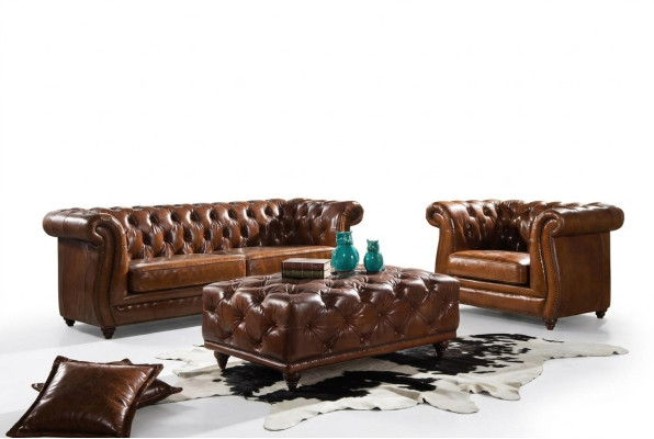 Zestaw sofowy Couch Podkładka Classic 3+1 miejsce do siedzenia Set Design Sofy Podkładka Skóra Nowość