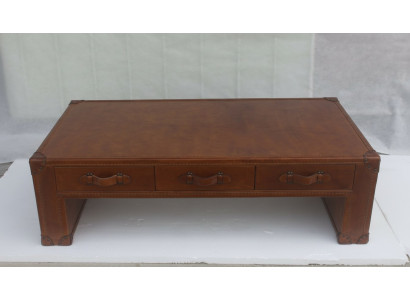 stolik kawowy stolik do salonu Stolik w stylu vintage stolik 147x85cm Skóra