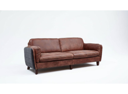 Luxury Vintage 3+2 miejsce do siedzenia Prawdziwa skóra Meble Salon Sofa Suite Loft Obcios