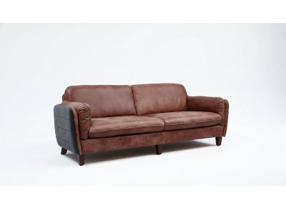 Luxury Vintage 3+2 miejsce do siedzenia Prawdziwa skóra Meble Salon Sofa Suite Loft Obcios