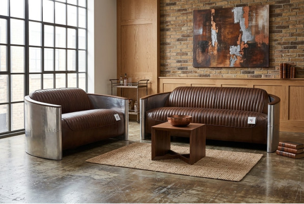 Zestaw sofowy 3+2 miejsce do siedzenia Sofa Zestaw kanapa Fotel Skóra Vintage Retro NOWOŚĆ