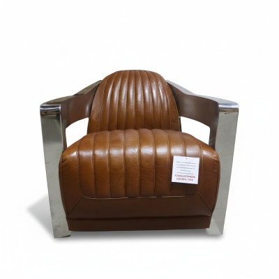 Fotel Prawdziwa skóra Design Vintage Design Fotel aviator Meble Skóra