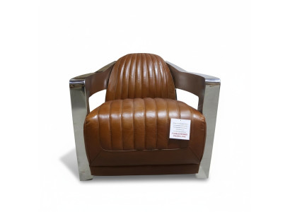Fotel Prawdziwa skóra Design Vintage Design Fotel aviator Meble Skóra
